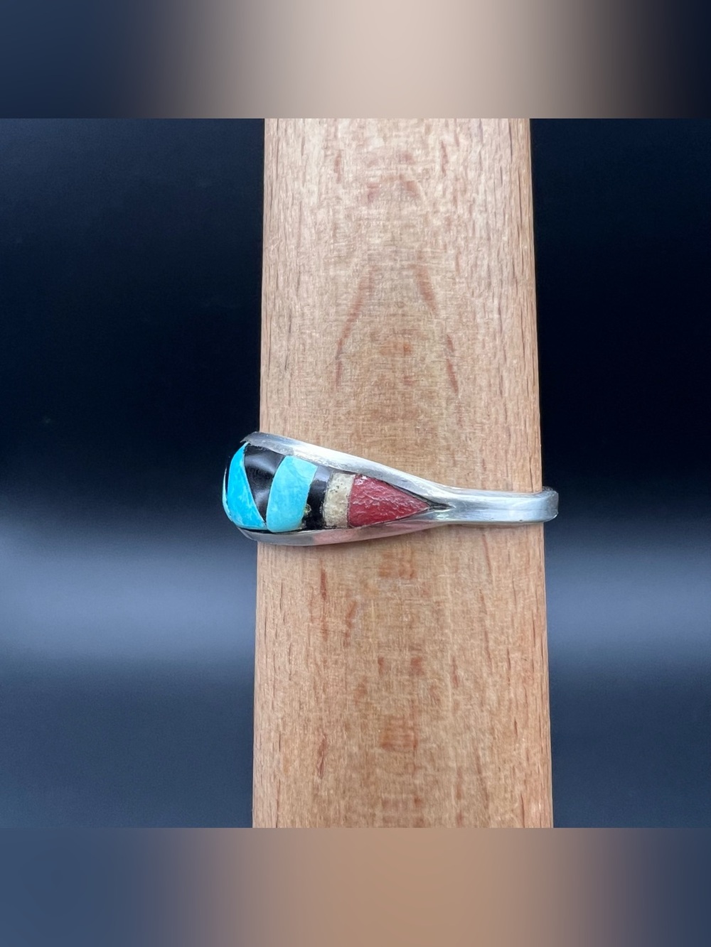 Native American Zuni Inlay Ring - Picture 3 of 6